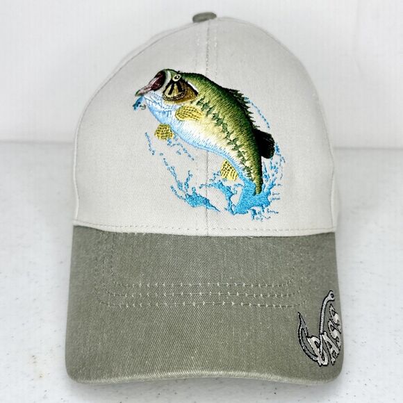 Shade Shack Just Hook Em Embroidered Big Bass Fishing Cap‎ With Neck Shade - Picture 1 of 6